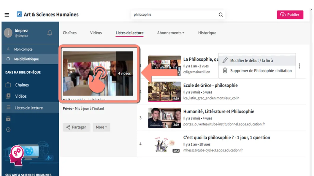 Capture 9 lancer la liste