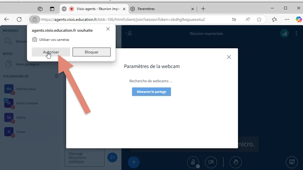 autoriser le matériel.
