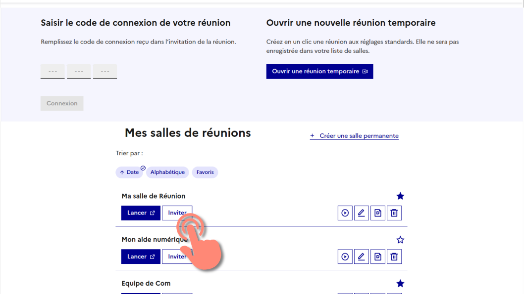 bouton inviter.