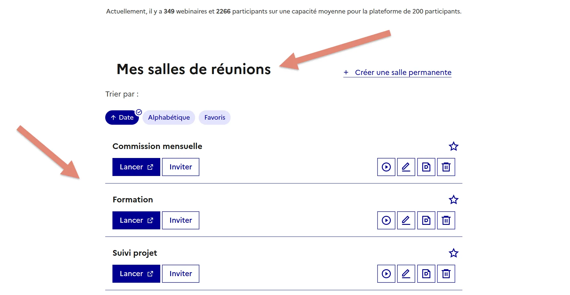 accueil du portail Visio-Agents.